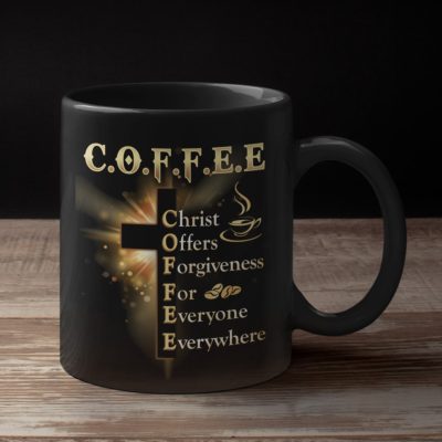 Alternative view of Coffee Christmas Offers Forgiveness for Everyone Everywhere Ceramic Coffee Mug - Water Bottle