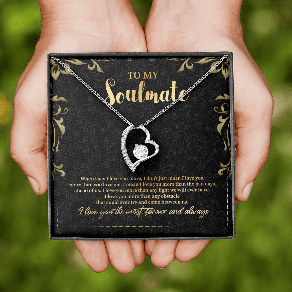 To My Soulmate Forever Love Pendant Necklace - Jewelry Gifts For Her Girlfriend Wife