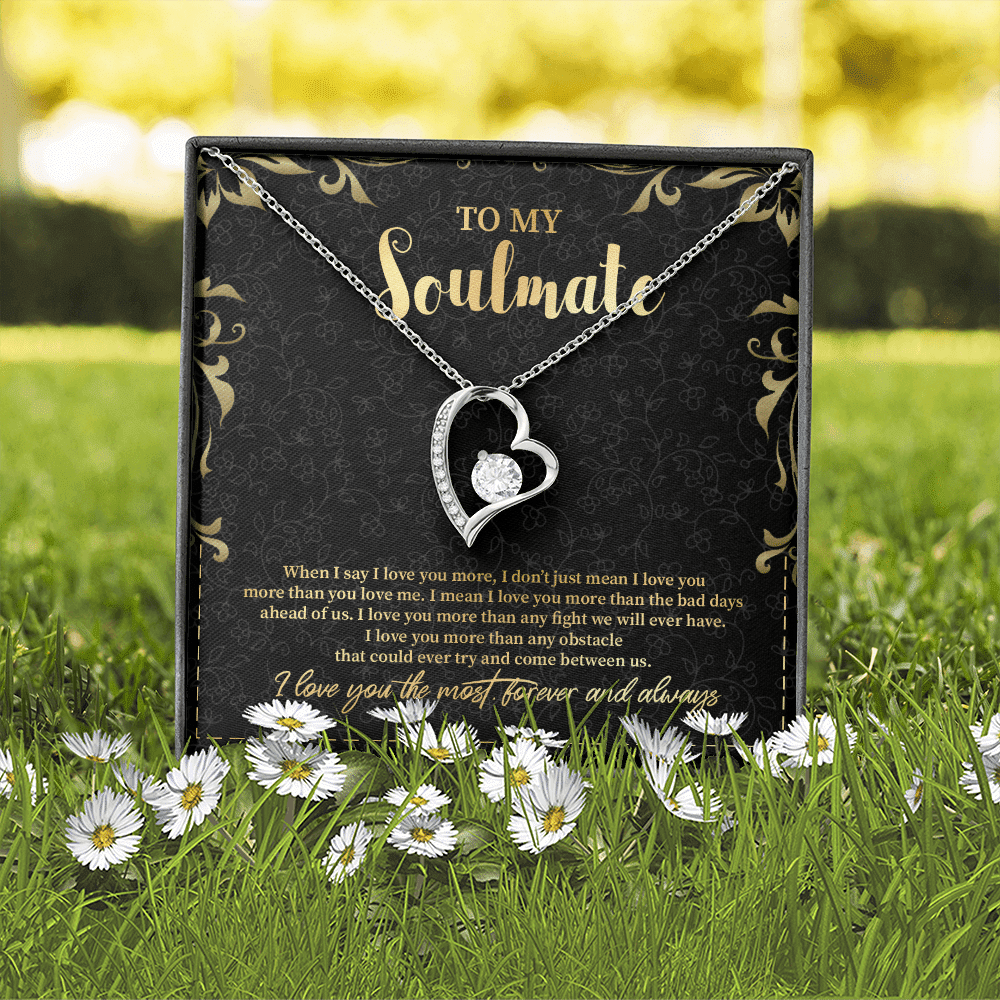 To My Soulmate Forever Love Pendant Necklace - Jewelry Gifts For Her Girlfriend Wife