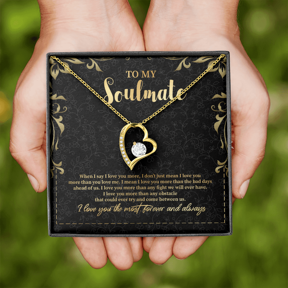To My Soulmate Forever Love Pendant Necklace - Jewelry Gifts For Her Girlfriend Wife