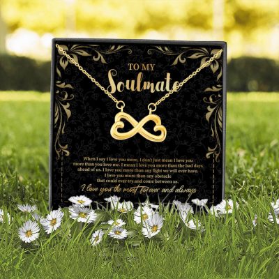 Alternative view of To My Soulmate Forever Infinity Love Necklace - Jewelry Gifts For Girlfriend Or Wife