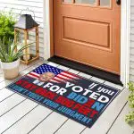 2VT. If You Voted For Biden Stay Back Doormat Doormat mockup 8