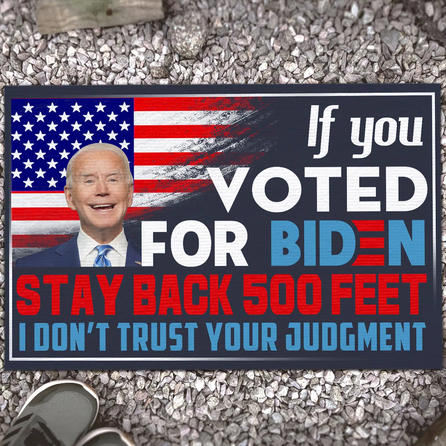 2VT. If You Voted For Biden Stay Back Doormat Doormat Mockup 13