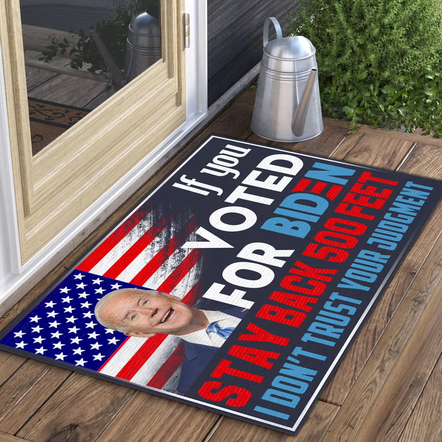 2VT. If You Voted For Biden Stay Back Doormat Doormat Mockup 3