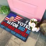 2VT. If You Voted For Biden Stay Back Doormat Doormat mockup 4