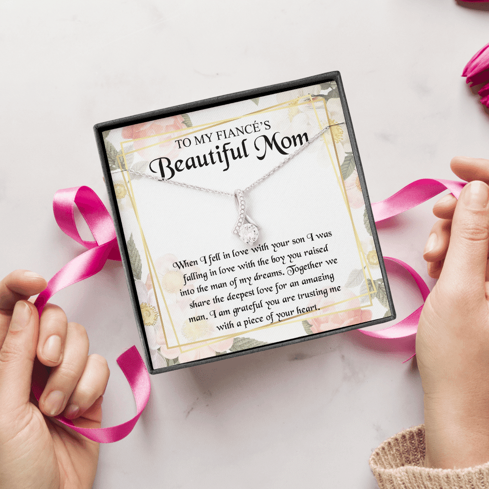 To My Fiancé's Beautiful Mom when I Fell in Love with Your Son Fiancé Mom Gifts Alluring Beauty Necklace