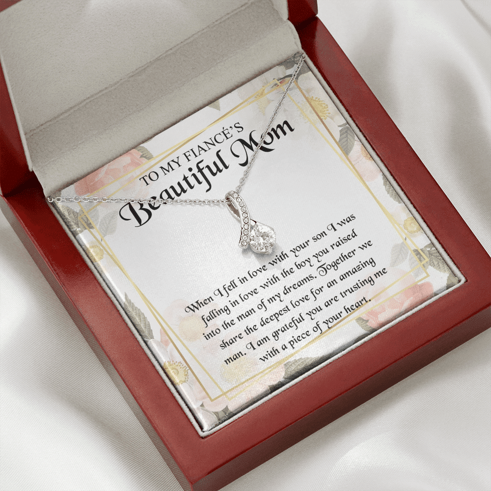 To My Fiancé's Beautiful Mom when I Fell in Love with Your Son Fiancé Mom Gifts Alluring Beauty Necklace