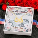 1BN. Missing Piece card Infinity Heart Necklace (Gold) 6