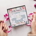 1BN. Missing Piece card Infinity Heart Necklace (Silver) 5