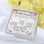 To My Girlfriend From Boyfriend The Day I Met You I Found My Missing Piece Love Knot Necklace Jewelry Gifts To My Girlfriend From Boyfriend The Day I Met You I Found My Missing Piece Love Knot Necklace Jewelry Gifts