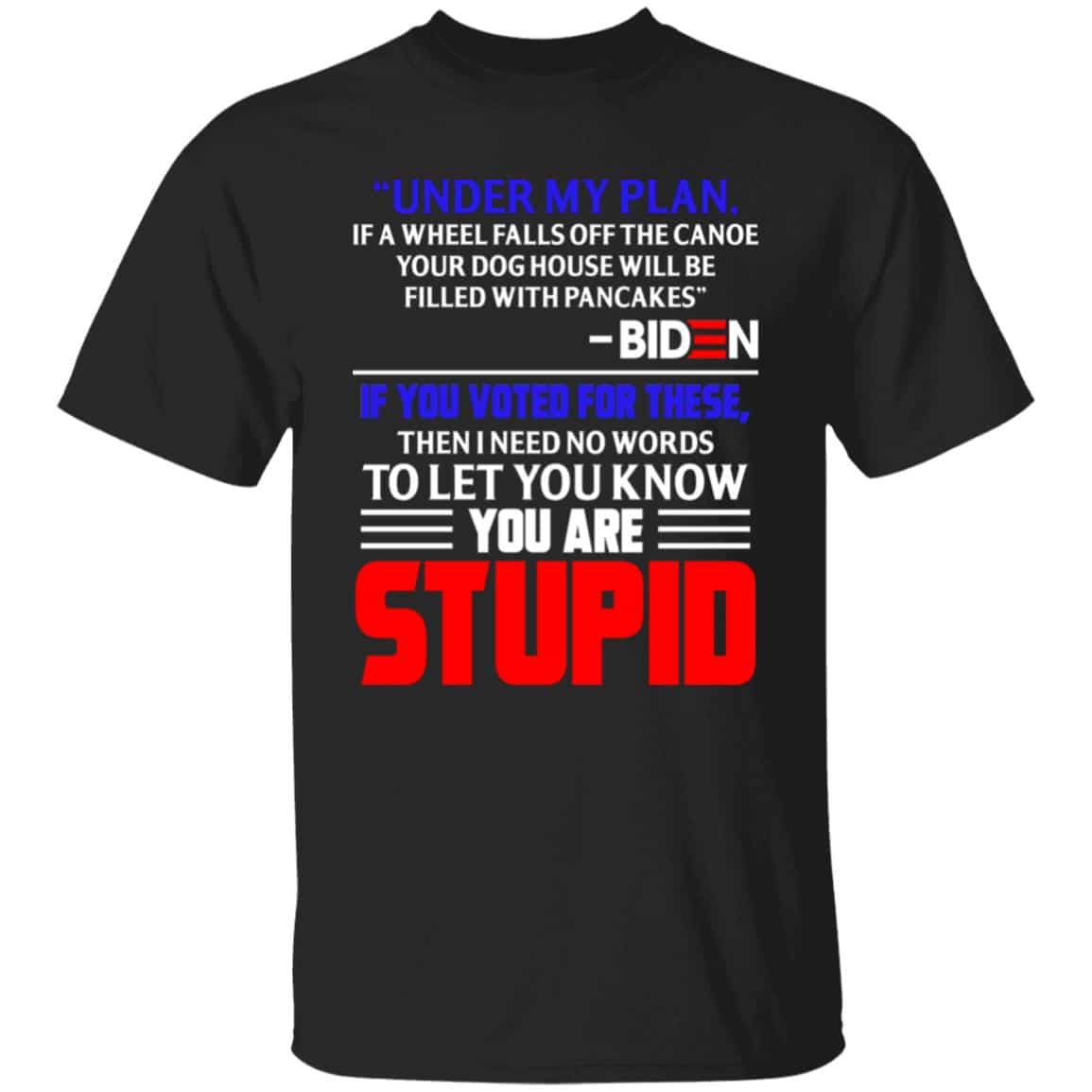 3VT. Biden Under My Plan, Black, Unisex T-Shirt