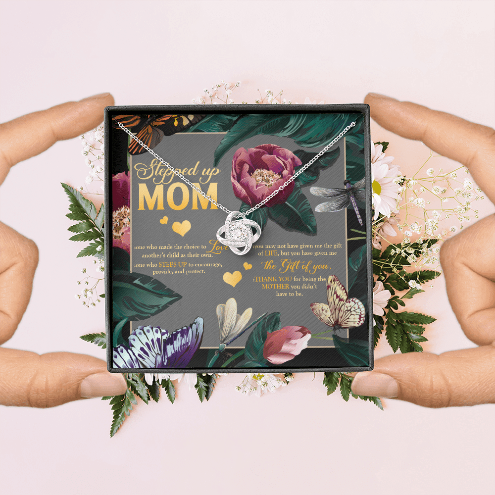 Stepped Up Mom One Who Made The Choice Love Another's Child As Their Own Love Knot Necklace