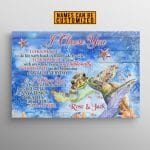 3VT. Turtle Couple I Choose You To Do Life canvas mk1