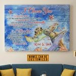 3VT. Turtle Couple I Choose You To Do Life canvas mk2