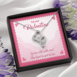 To My Valentine Grow Old With Me The Best Is Yet To Be Double Hearts Pendant Necklace To My Valentine Grow Old With Me The Best Is Yet To Be Double Hearts Pendant Necklace
