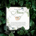 To My Badass Niece I Wish You The Strength To Face Challenges Interlocking Hearts Necklace - Niece Birthday Gifts
