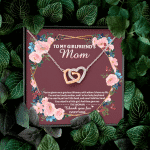 To My Girlfriend's Mom Interlocking Hearts Pendant Necklace - Mother's Day Gift For Girlfriend's Mom