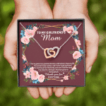 To My Girlfriend's Mom Interlocking Hearts Pendant Necklace - Mother's Day Gift For Girlfriend's Mom
