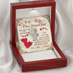 To My Wife Once Upon A Time I Became Yours and You Became Mine Love You Forever Double Hearts Pendant Necklace