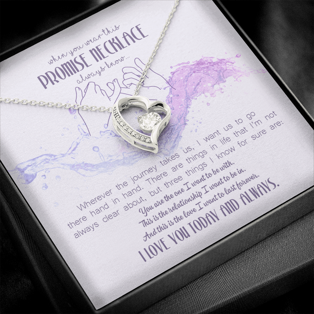 When You Wear This Promise Necklace Forever Love Pendant Necklace - Jewelry Gifts For Her Girlfriend Wife