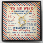 Valentines Gifts for Her To My Wife I Didn't Marry You so I Could Live with You Forever Love Pendant Necklace - Forever Love Necklace (18K Yellow Gold)