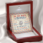 Valentines Gifts for Her To My Wife I Didn't Marry You so I Could Live with You Love Knot Pendant Necklace