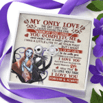 Jack and Sally Nightmare Before Christmas My Only Love The Day I Met You Valentines Love Knot Necklace Jack and Sally Nightmare Before Christmas My Only Love The Day I Met You Valentines Love Knot Necklace