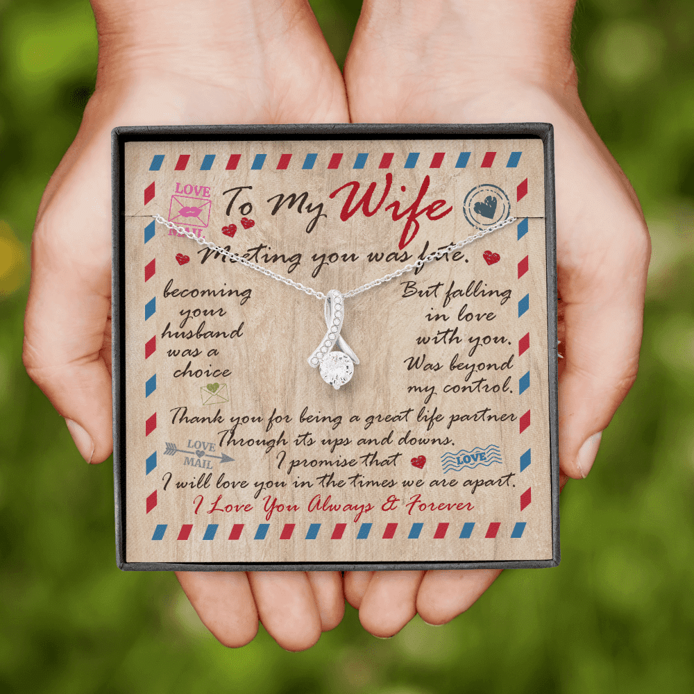 Husband to My Wife Meeting You Was Fate Becoming Your Husband Was a Choice Alluring Beauty Necklace