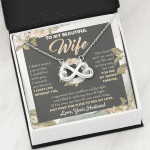 To My Beautiful Wife From Husband You Are My Queen Infinity Heart Pendant Necklace - Valentines Day Gift To My Beautiful Wife From Husband You Are My Queen Infinity Heart Pendant Necklace - Valentines Day Gift