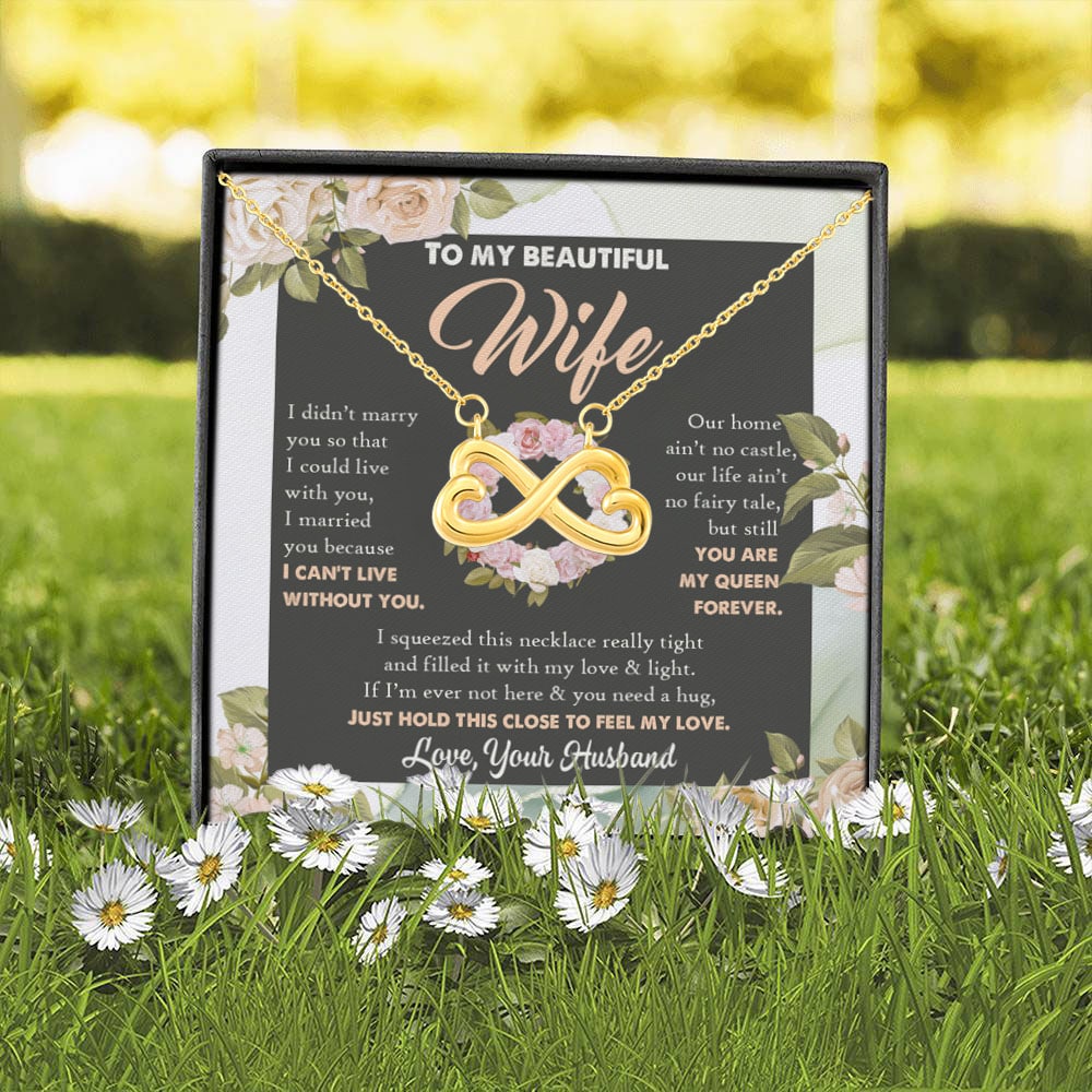 2BN. Feel My Love Infinity Heart Necklace (Gold) 2