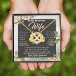 2BN. Feel My Love Infinity Heart Necklace (Gold)