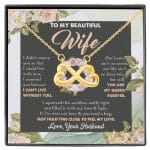 2BN. Feel My Love Infinity Heart Necklace White (Gold)