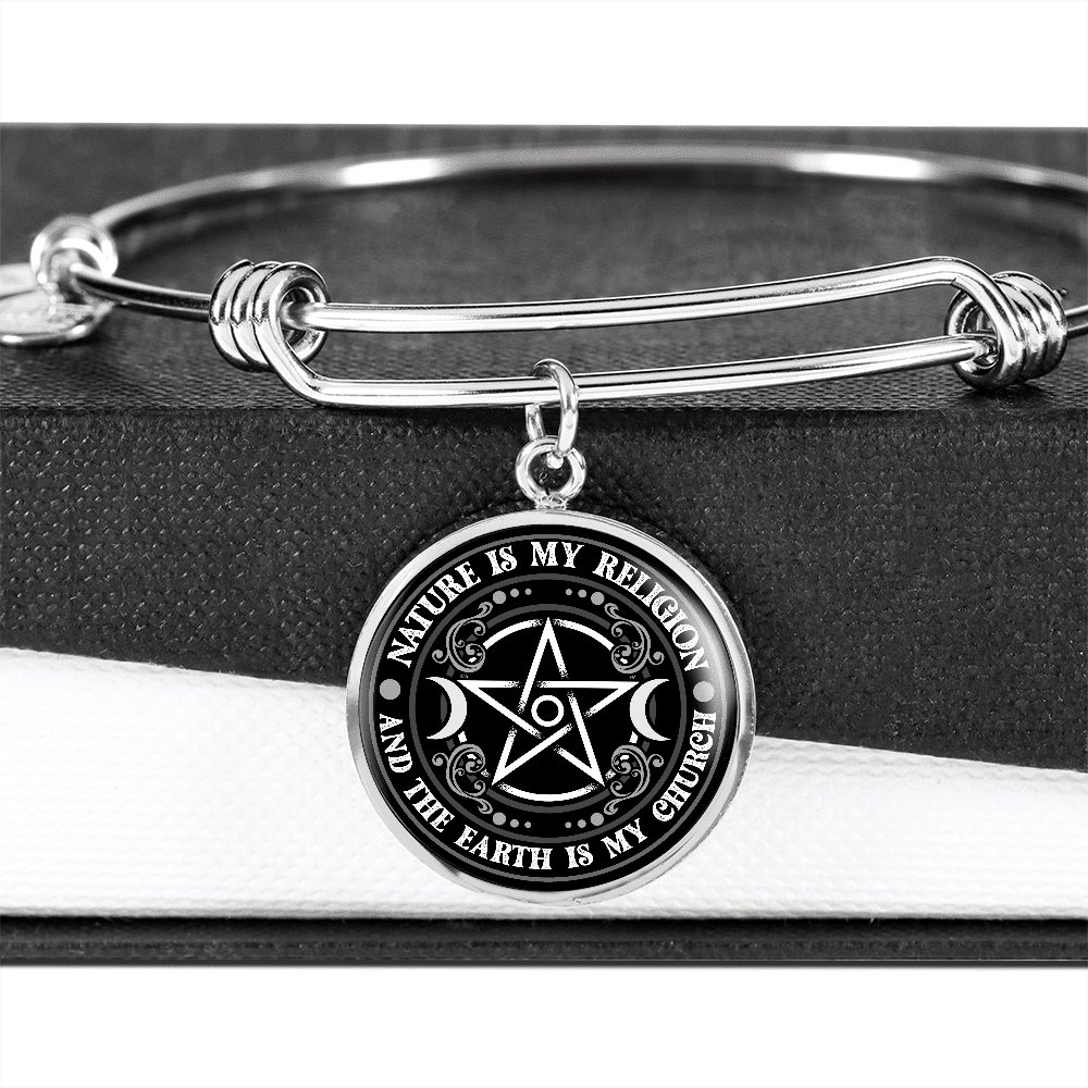 Nature Is My Religion And The Earth Is My Church Witch Luxury Circle Pendant Necklace