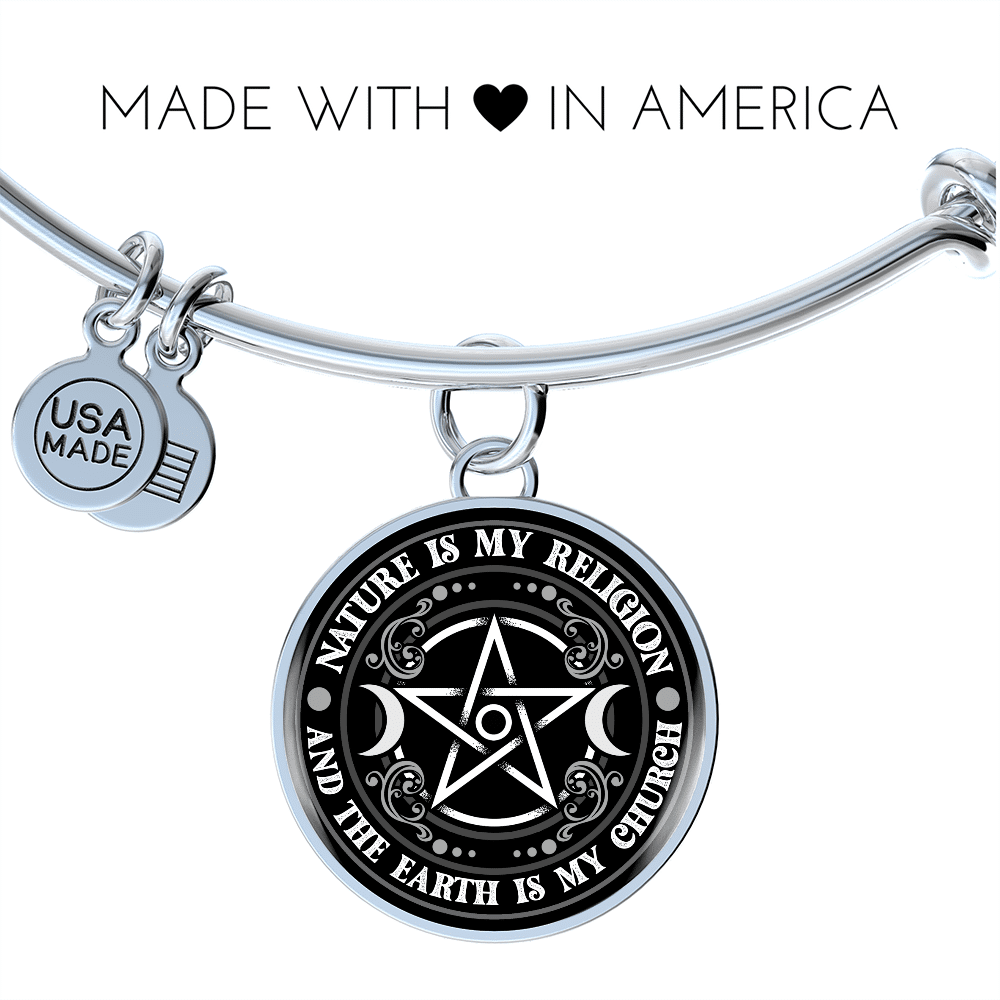 Nature Is My Religion And The Earth Is My Church Witch Luxury Circle Pendant Necklace