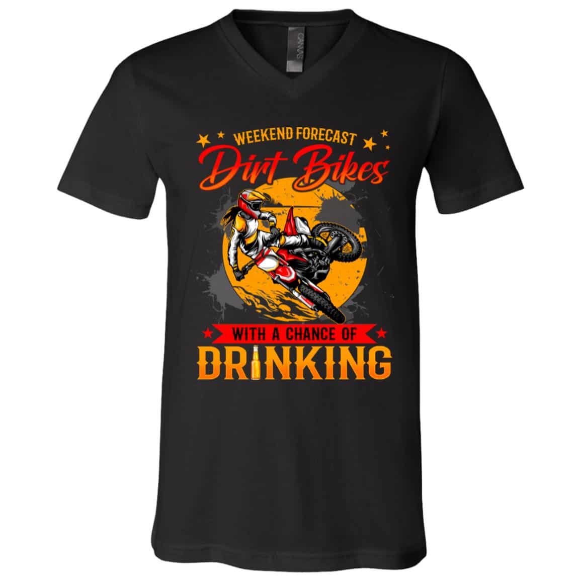 bike 3, Black, V-Neck T-Shirt