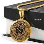 Nature Is My Religion And The Earth Is My Church Vintage Witch Circle Pendant Necklace - Bangle
