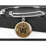 Nature Is My Religion And The Earth Is My Church Vintage Witch Circle Pendant Necklace - Bangle
