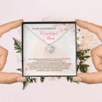 To My Boyfriend's Wonderful Mom I Will Forever Be Grateful For You Love Knot Pendant Necklace To My Boyfriend's Wonderful Mom I Will Forever Be Grateful For You Love Knot Pendant Necklace