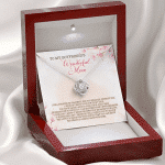 To My Boyfriend's Wonderful Mom I Will Forever Be Grateful For You Love Knot Pendant Necklace To My Boyfriend's Wonderful Mom I Will Forever Be Grateful For You Love Knot Pendant Necklace