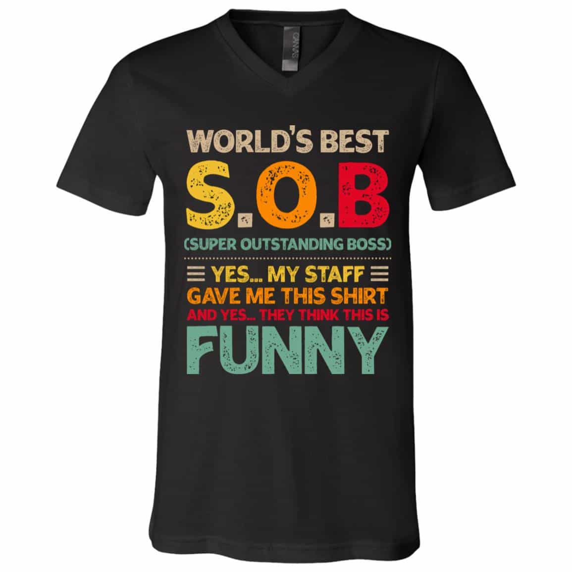 2 HG. SOB Shirt (2), Black, V-Neck T-Shirt