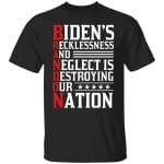 1VT. Biden Recklessness, Black, Unisex T-Shirt 1VT. Biden Recklessness, Black, Unisex T-Shirt