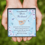 In Loving Memory Of Your Husband Interlocking Hearts Pendant Necklace - Husband Memorial Necklace