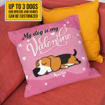 6VT. My Dogs Are My Valentine Pillow mk4