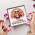 Personalized Baby Yoda One For Me Alluring Beauty Necklace - Valentines Day Gifts For Her Girlfriend Wife