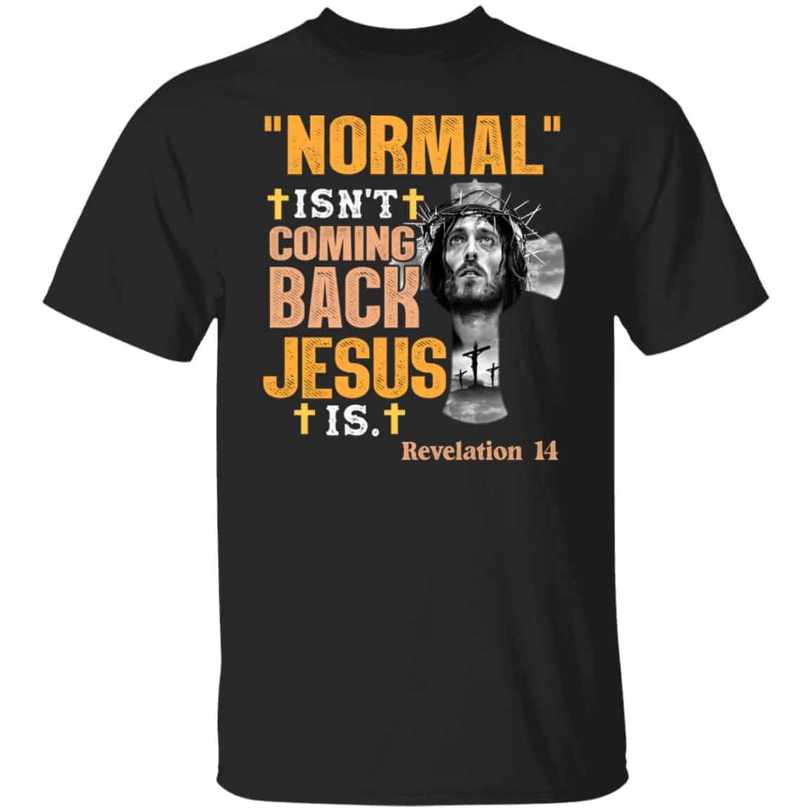 normal 1, Black, Unisex T-Shirt