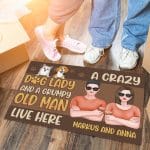 1O. Dog Lady (Sample Design 2) Doormat mockup 6