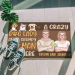 1O. Dog Lady (Sample Design 3) Doormat mockup 5
