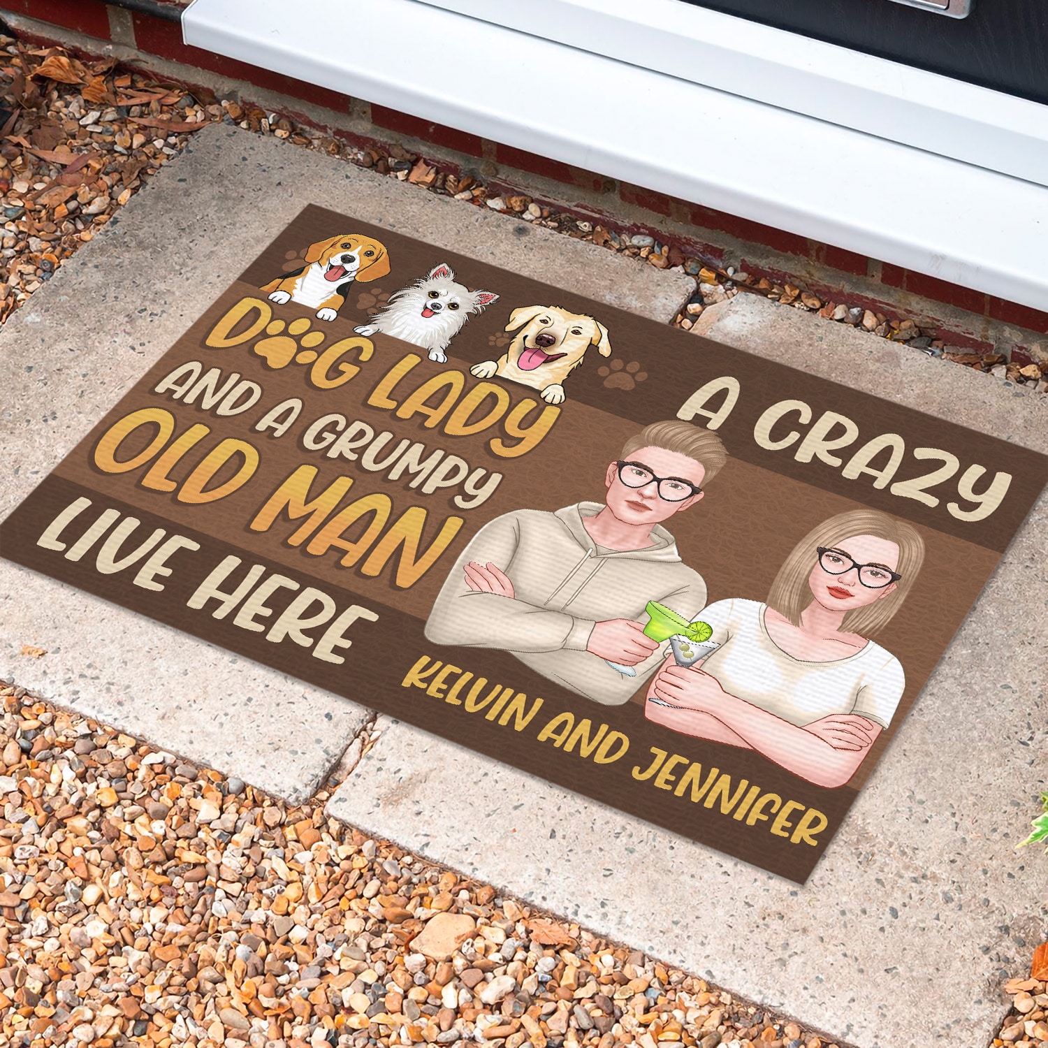 1O. Dog Lady (Sample Design 3) Doormat Mockup 10