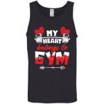 2Th. My Heart Belongs To Gym, Black, Unisex Tank Top