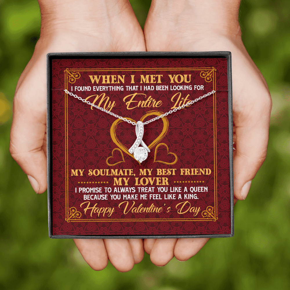 When I Met You I Found Everything That I Had Been Looking For Happy Valentine's Day Alluring Beauty Necklace
